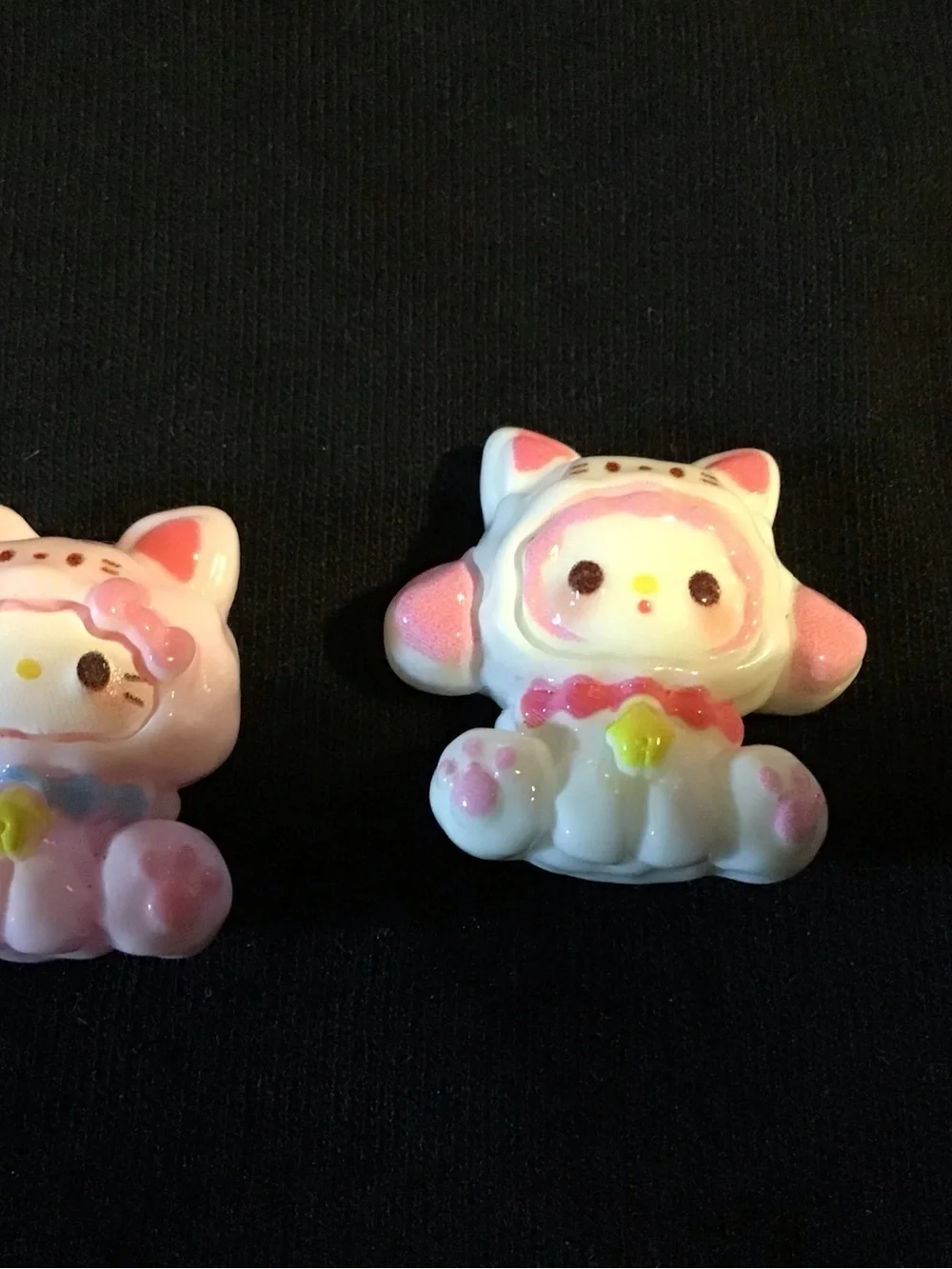 Cute Pink & Purple Cat Character Resin mini magnet set - Set of 4